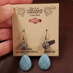 Nine West Vintage America Turquoise Earrings NWT